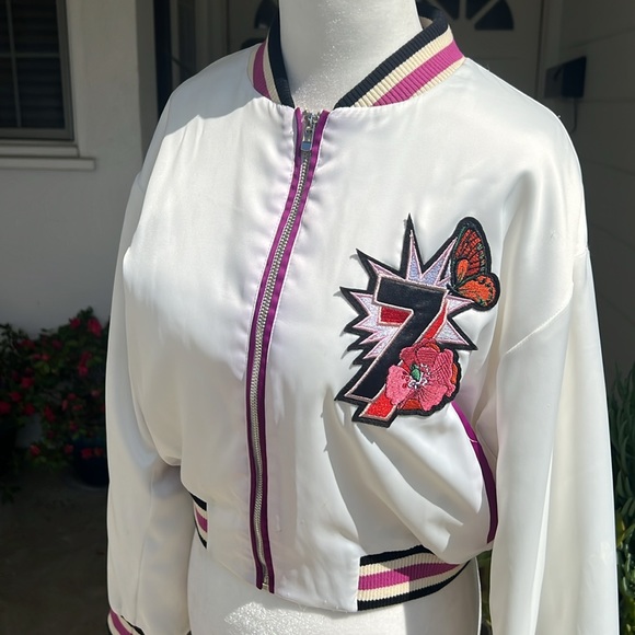 Maje Satin Bomber Jacket - Picture 11 of 14